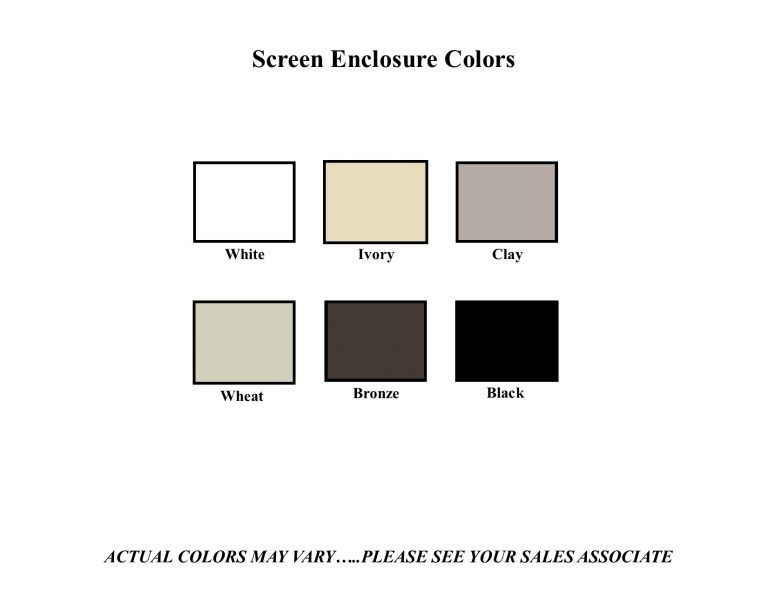 Screen Enclosure Colors